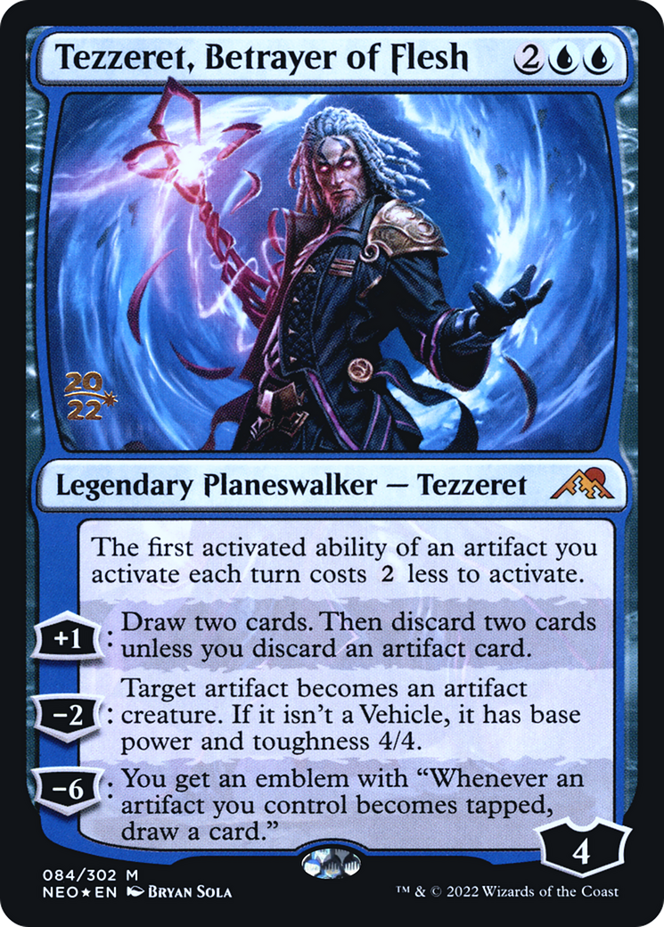 Tezzeret, Betrayer of Flesh [Kamigawa: Neon Dynasty Prerelease Promos] | Grognard Games
