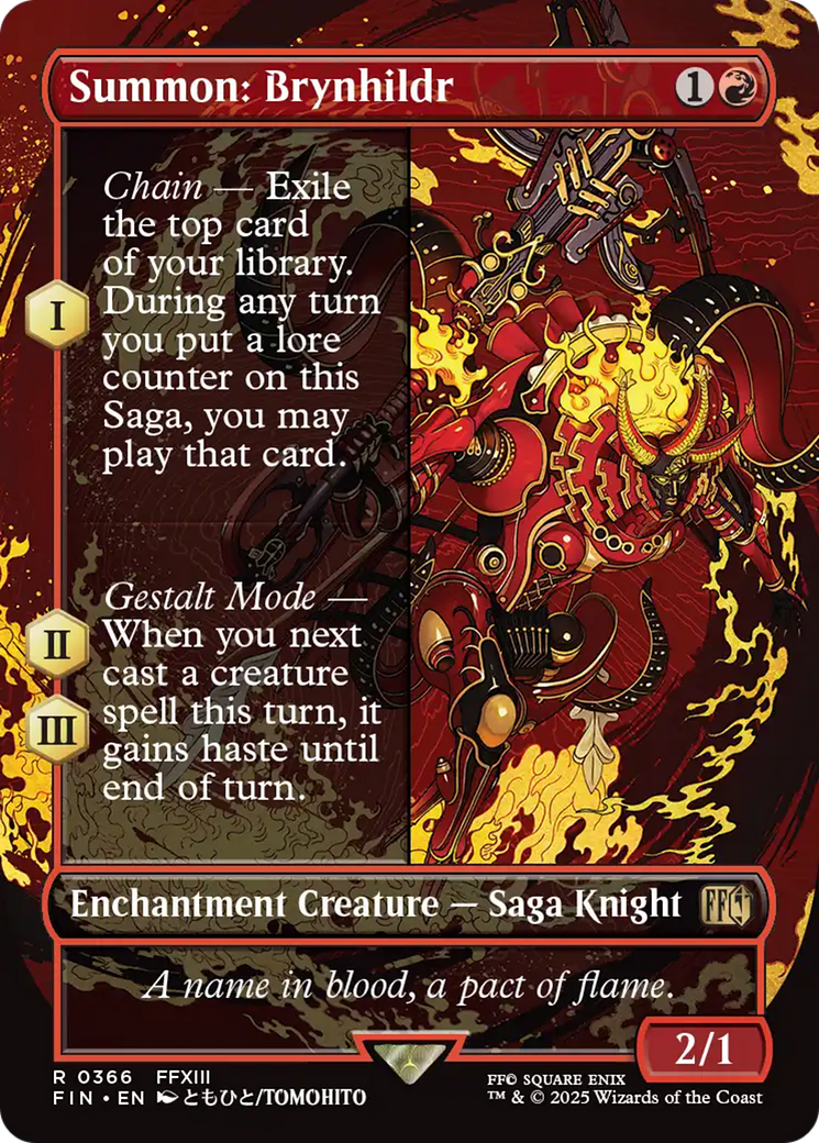 Summon: Brynhildr (FIN-366) - FINAL FANTASY: (enchantment) (Borderless) Foil | Grognard Games