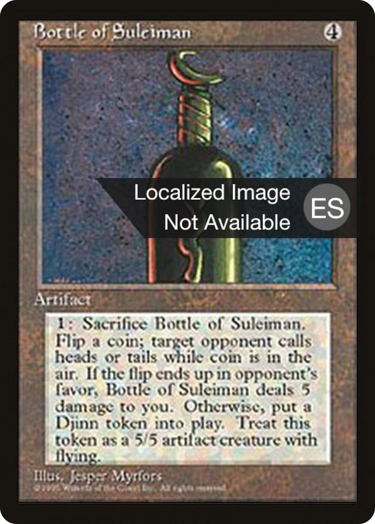 Bottle of Suleiman [Fourth Edition (Foreign Black Border)] | Grognard Games