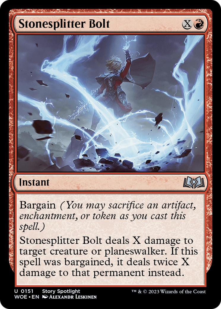 Stonesplitter Bolt [Wilds of Eldraine] | Grognard Games