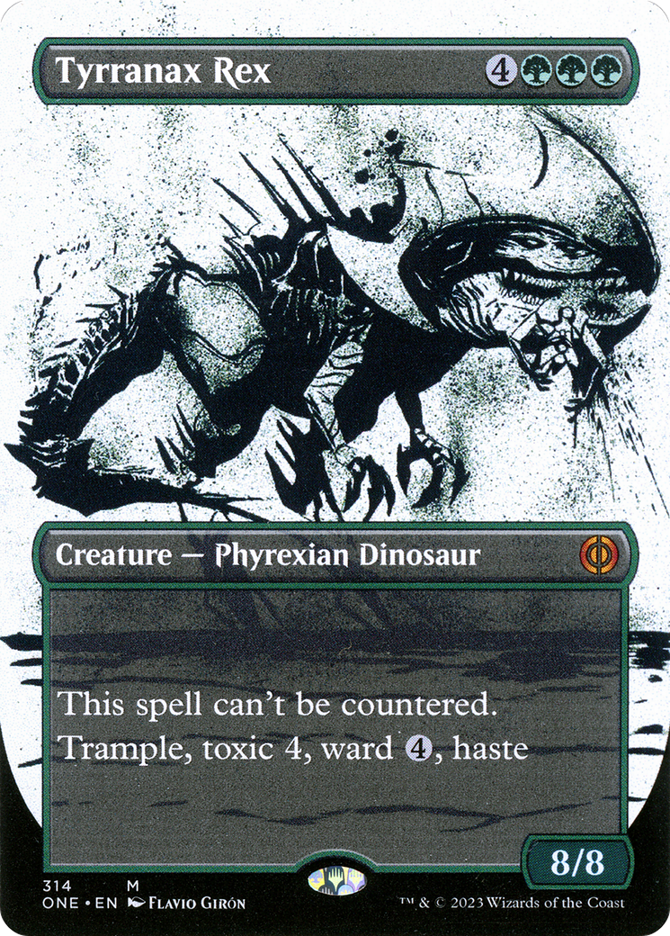 Tyrranax Rex (Borderless Ichor) [Phyrexia: All Will Be One] | Grognard Games