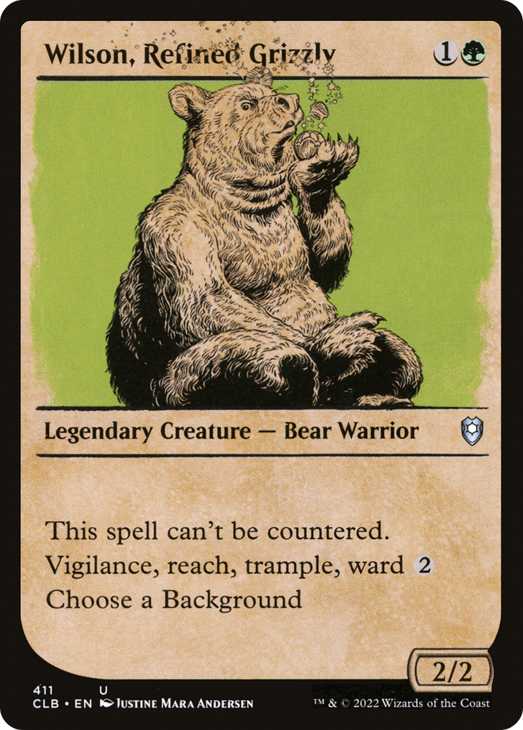 Wilson, Refined Grizzly (Showcase) [Commander Legends: Battle for Baldur's Gate] | Grognard Games