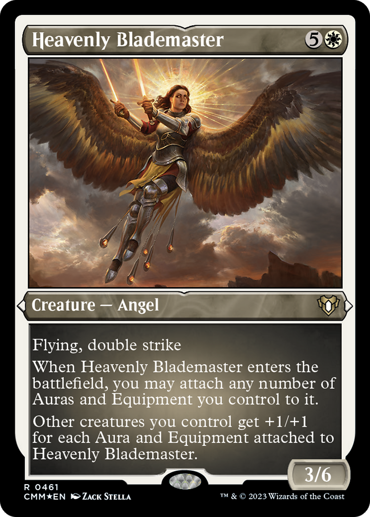 Heavenly Blademaster (Foil Etched) [Commander Masters] | Grognard Games