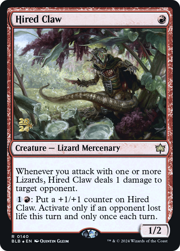 Hired Claw [Bloomburrow Prerelease Promos] | Grognard Games