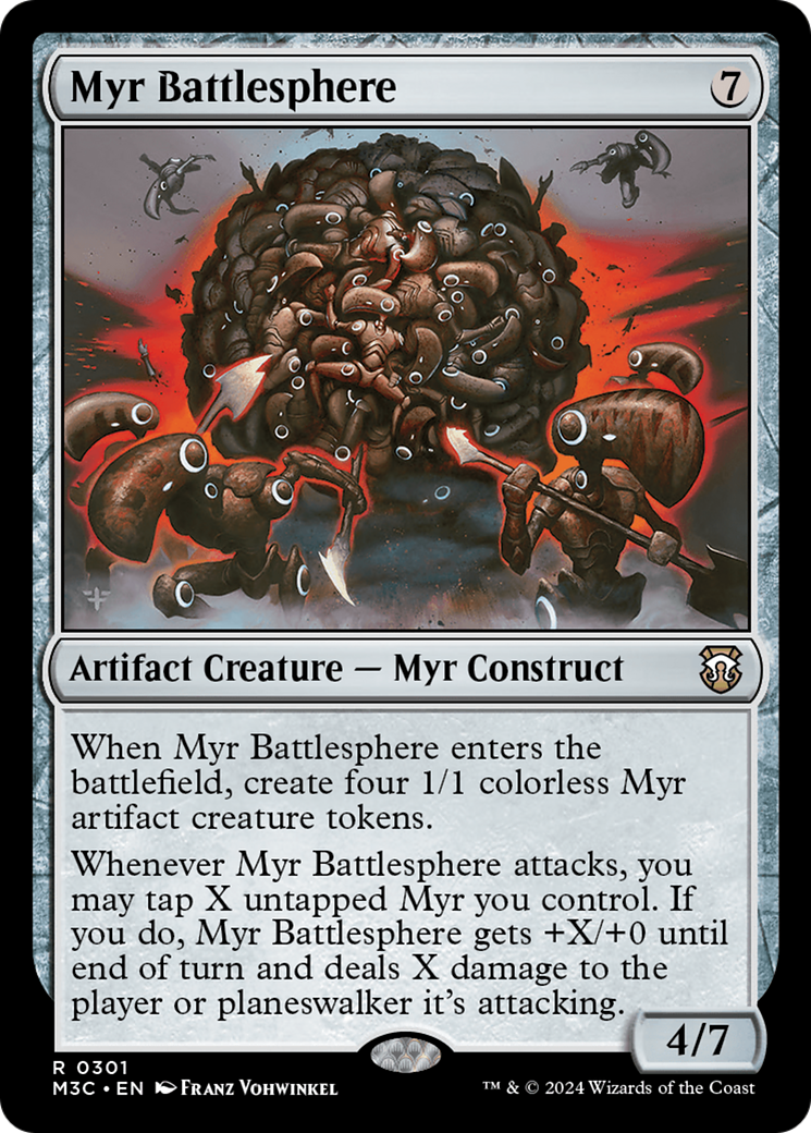 Myr Battlesphere (Ripple Foil) [Modern Horizons 3 Commander] | Grognard Games