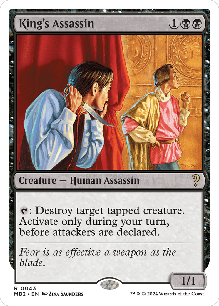 King's Assassin (White Border) [Mystery Booster 2] | Grognard Games