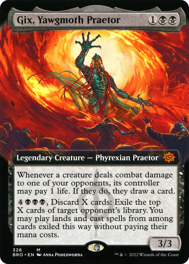 Gix, Yawgmoth Praetor (Extended Art) [The Brothers' War] | Grognard Games