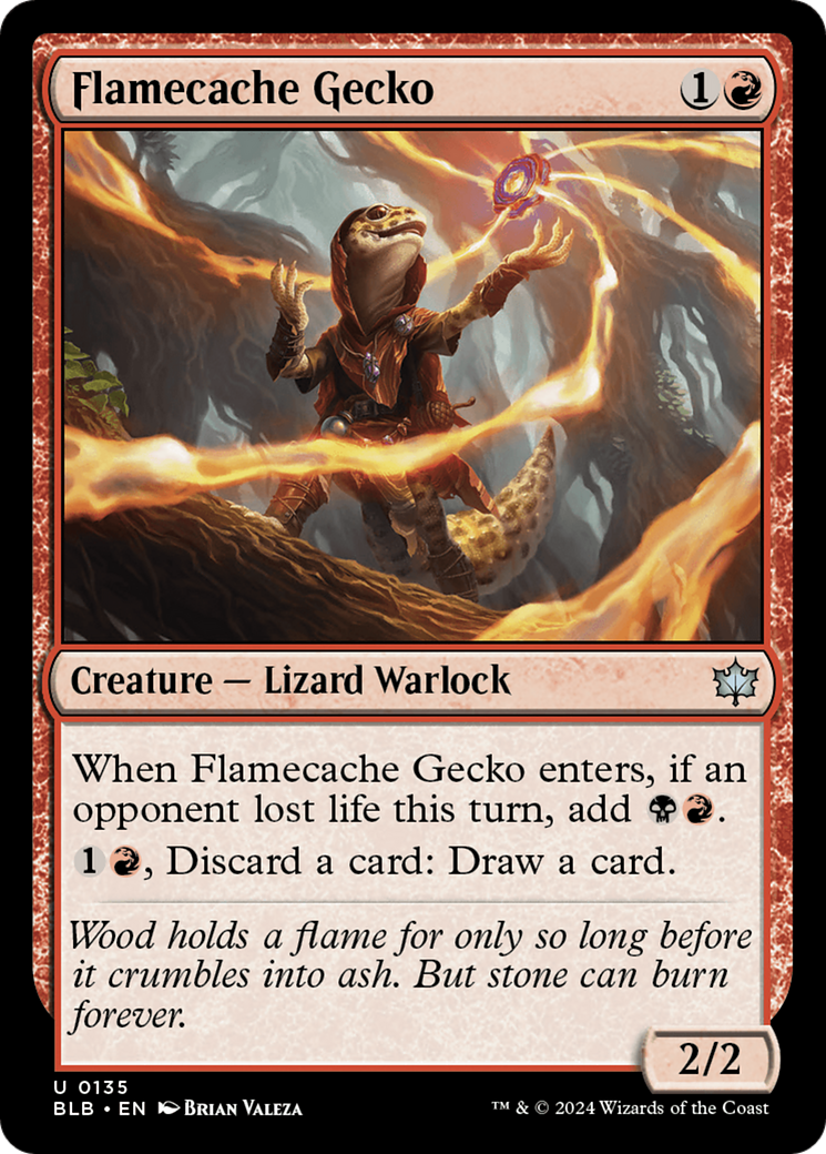 Flamecache Gecko [Bloomburrow] | Grognard Games