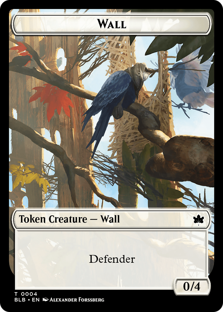 Wall // Intrepid Rabbit Double-Sided Token [Bloomburrow Tokens] | Grognard Games