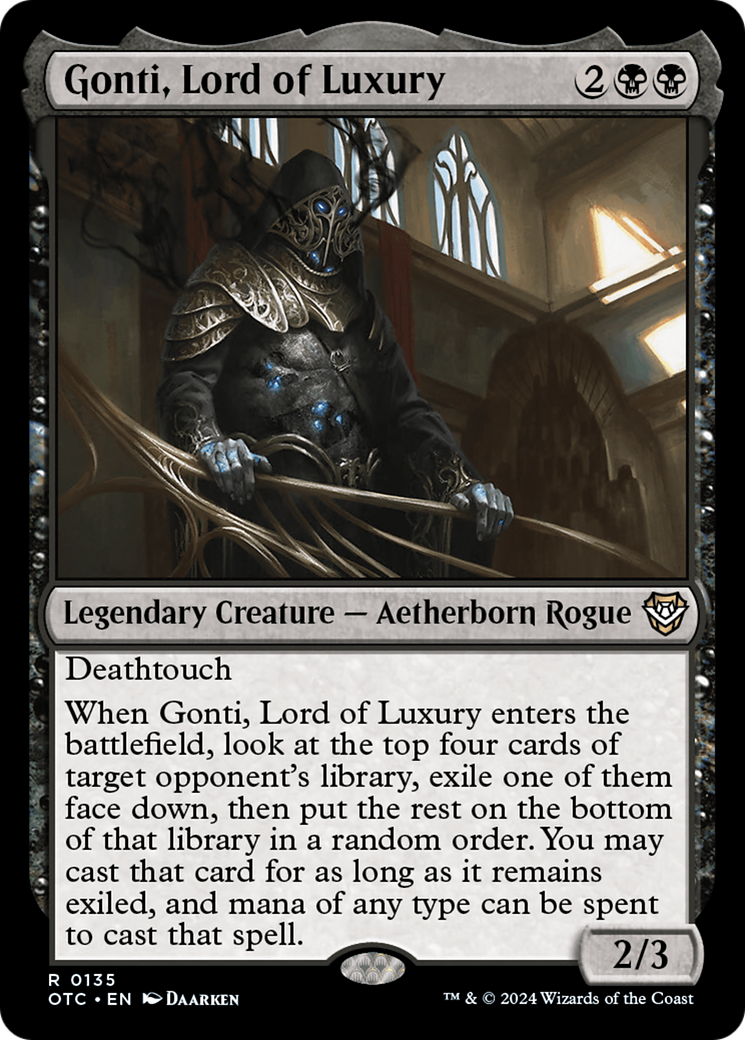 Gonti, Lord of Luxury [Outlaws of Thunder Junction Commander] | Grognard Games