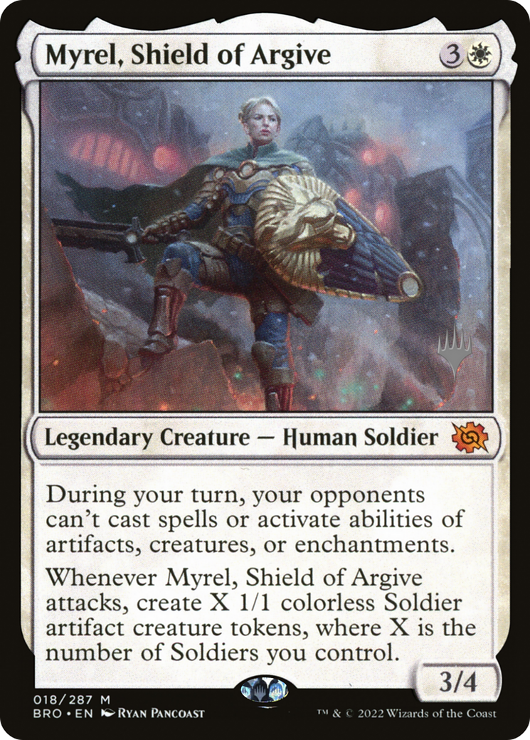 Myrel, Shield of Argive (Promo Pack) [The Brothers' War Promos] | Grognard Games