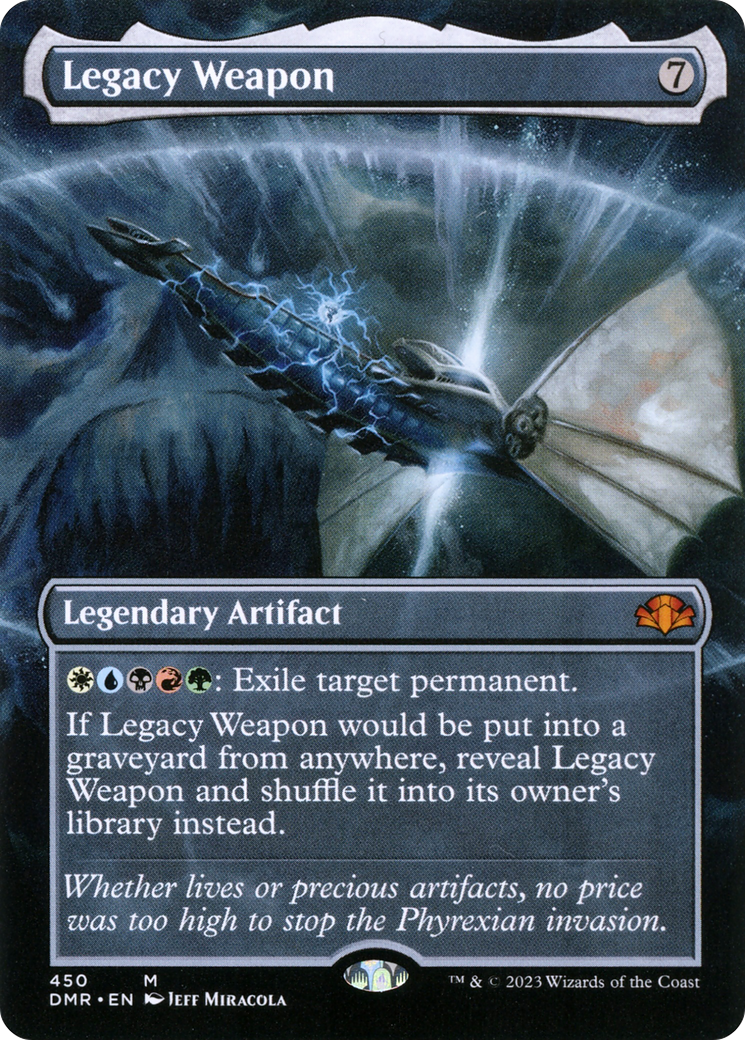 Legacy Weapon (Borderless Alternate Art) [Dominaria Remastered] | Grognard Games