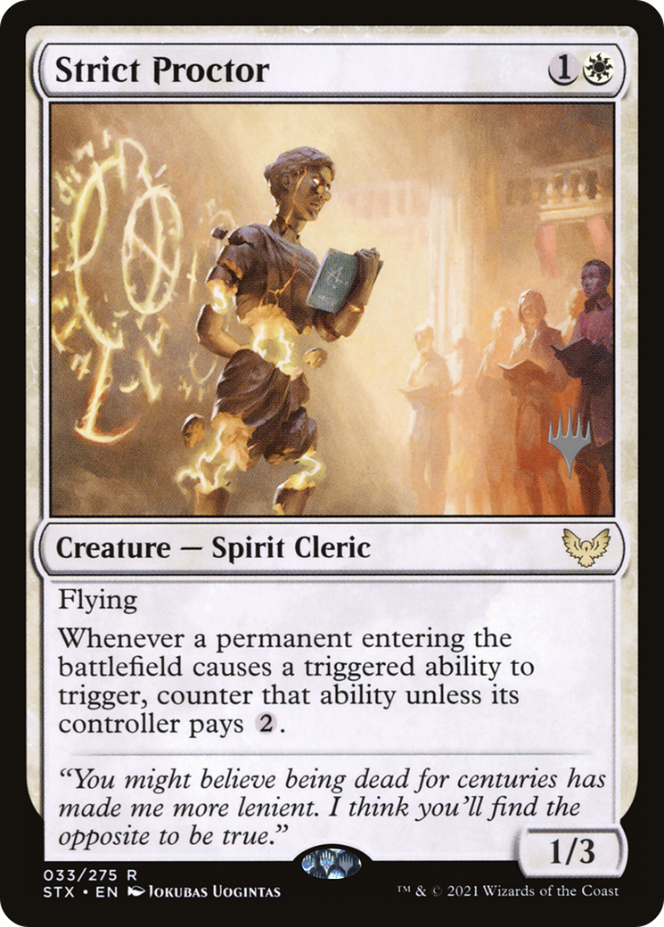 Strict Proctor (Promo Pack) [Strixhaven: School of Mages Promos] | Grognard Games