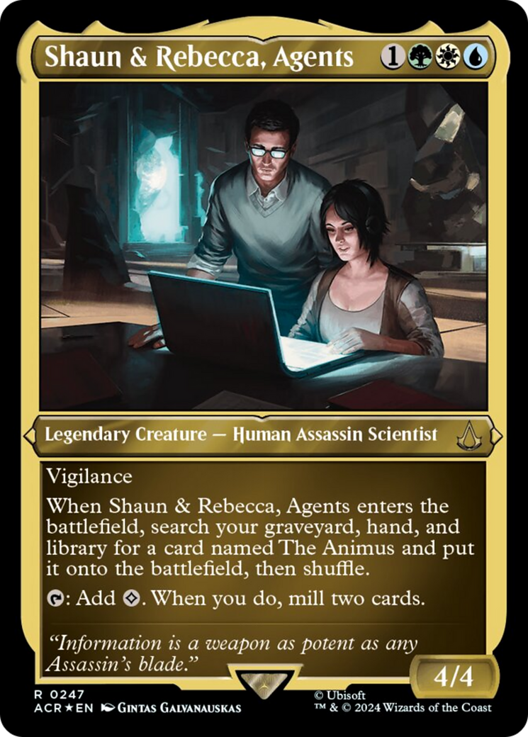 Shaun & Rebecca, Agents (Foil Etched) [Assassin's Creed] | Grognard Games