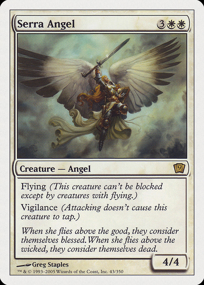 Serra Angel (9th Edition) [Oversize Cards] | Grognard Games