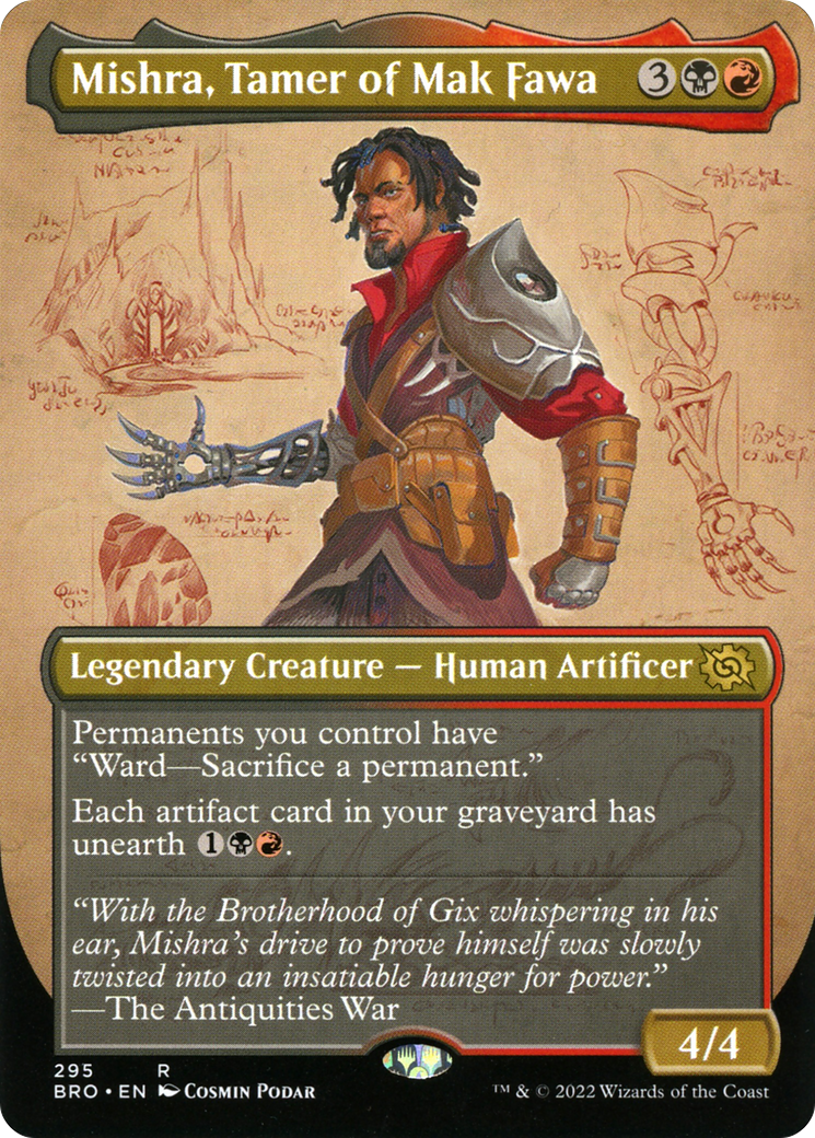 Mishra, Tamer of Mak Fawa (Borderless Alternate Art) [The Brothers' War] | Grognard Games