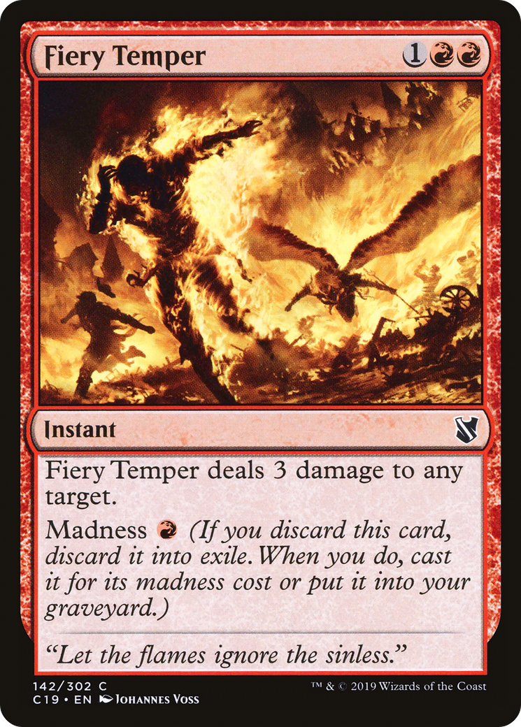Fiery Temper [Commander 2019] | Grognard Games