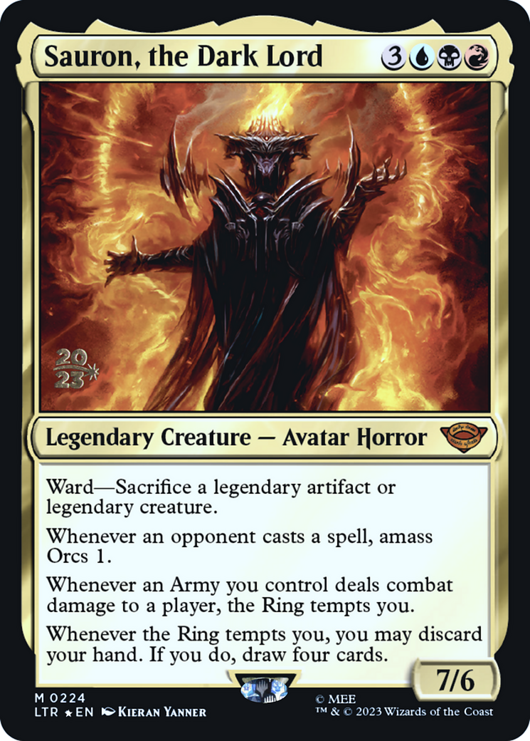 Sauron, the Dark Lord [The Lord of the Rings: Tales of Middle-Earth Prerelease Promos] | Grognard Games