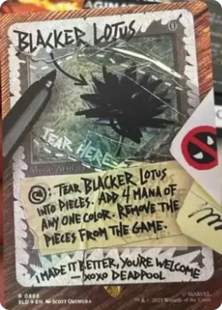 Blacker Lotus (SLD-869) - Secret Lair Drop (Borderless) Foil | Grognard Games