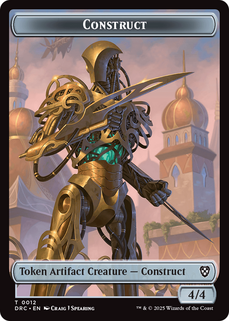 Construct // Golem (0013) Double-Sided Token [Aetherdrift Tokens] | Grognard Games