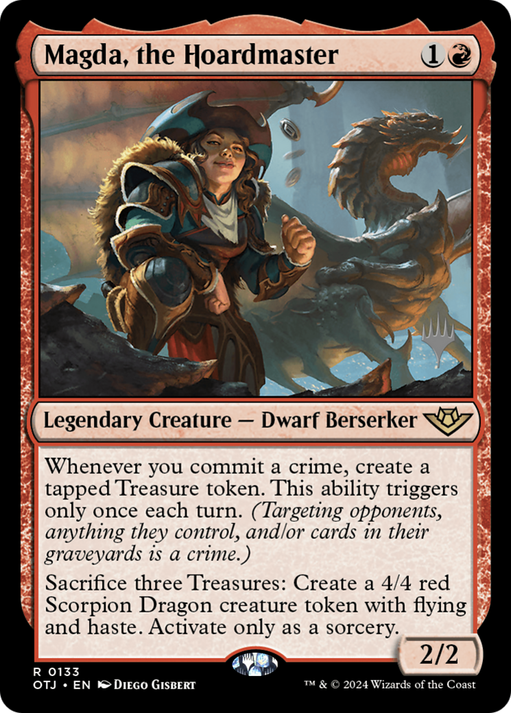 Magda, the Hoardmaster (Promo Pack) [Outlaws of Thunder Junction Promos] | Grognard Games