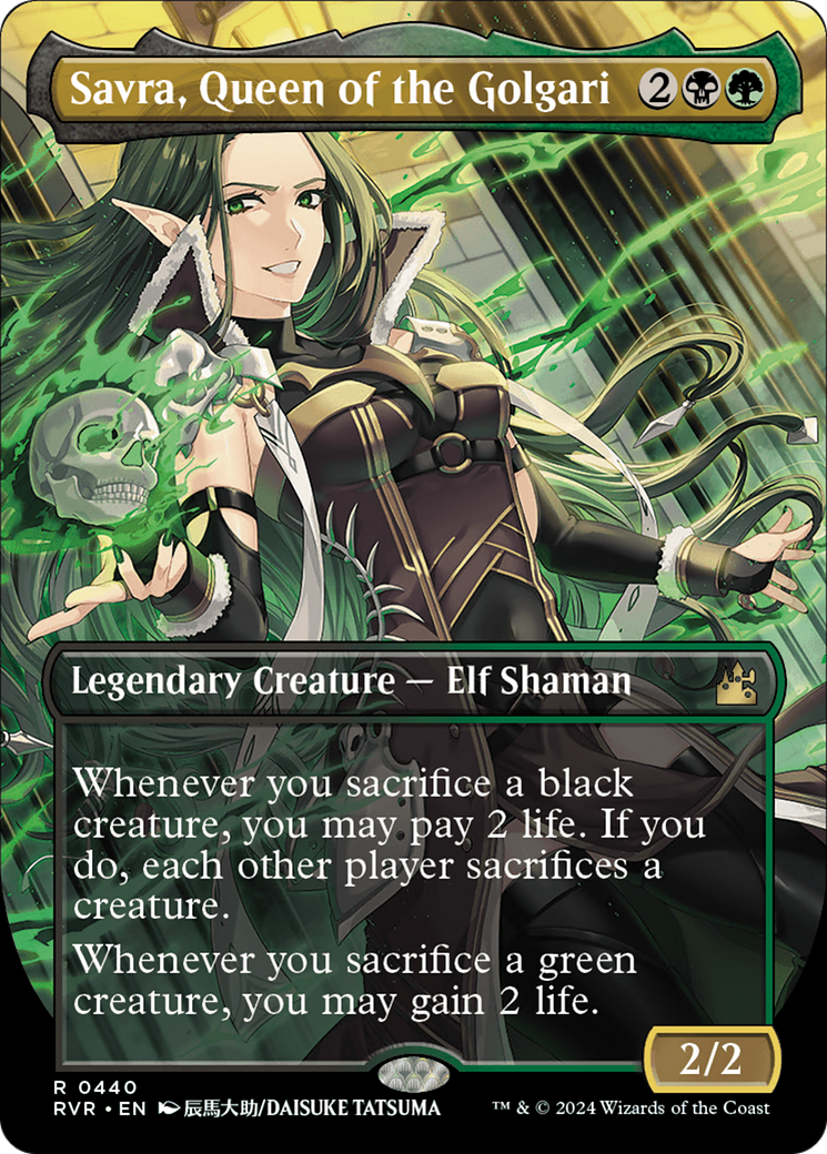 Savra, Queen of the Golgari (Anime Borderless) [Ravnica Remastered] | Grognard Games