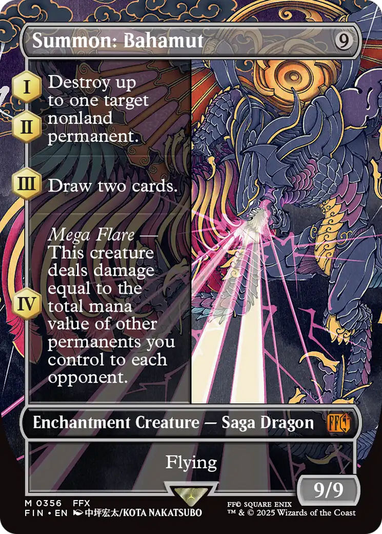 Summon: Bahamut (Borderless) (FIN-356) - FINAL FANTASY Foil | Grognard Games