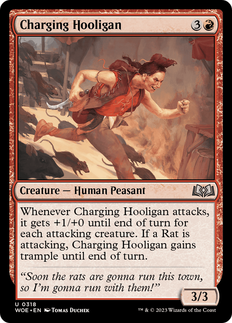 Charging Hooligan [Wilds of Eldraine] | Grognard Games