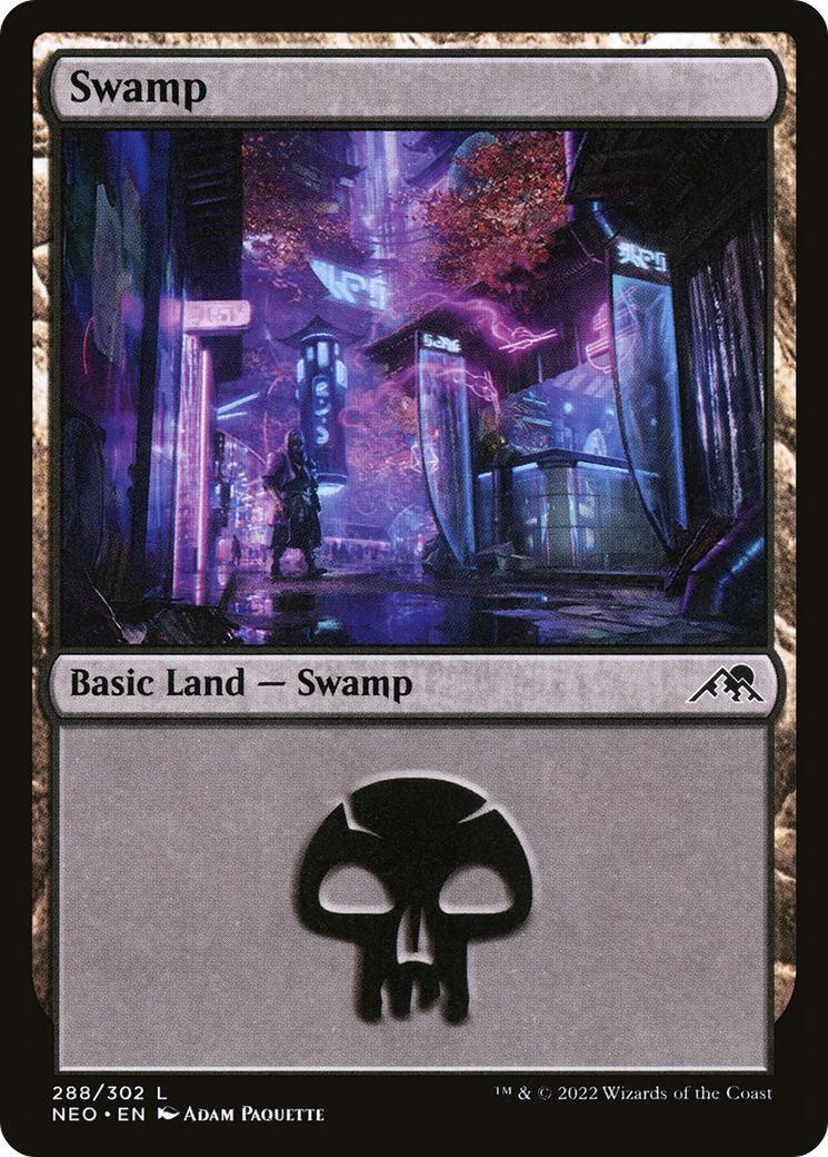Swamp (288) [Kamigawa: Neon Dynasty] | Grognard Games