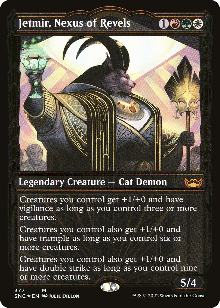 Jetmir, Nexus of Revels (Showcase Golden Age Gilded Foil) [Streets of New Capenna] | Grognard Games