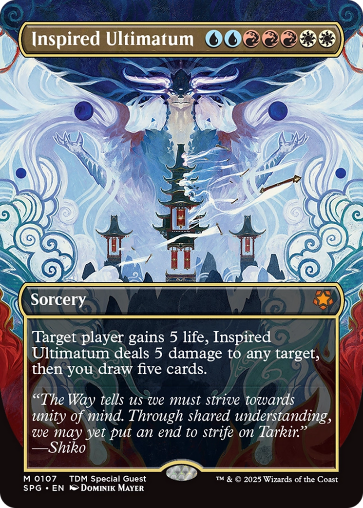 Inspired Ultimatum (Borderless) [Tarkir: Dragonstorm Special Guests] | Grognard Games