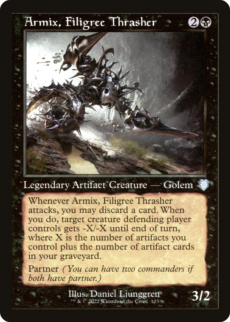 Armix, Filigree Thrasher (Retro) [The Brothers' War Commander] | Grognard Games