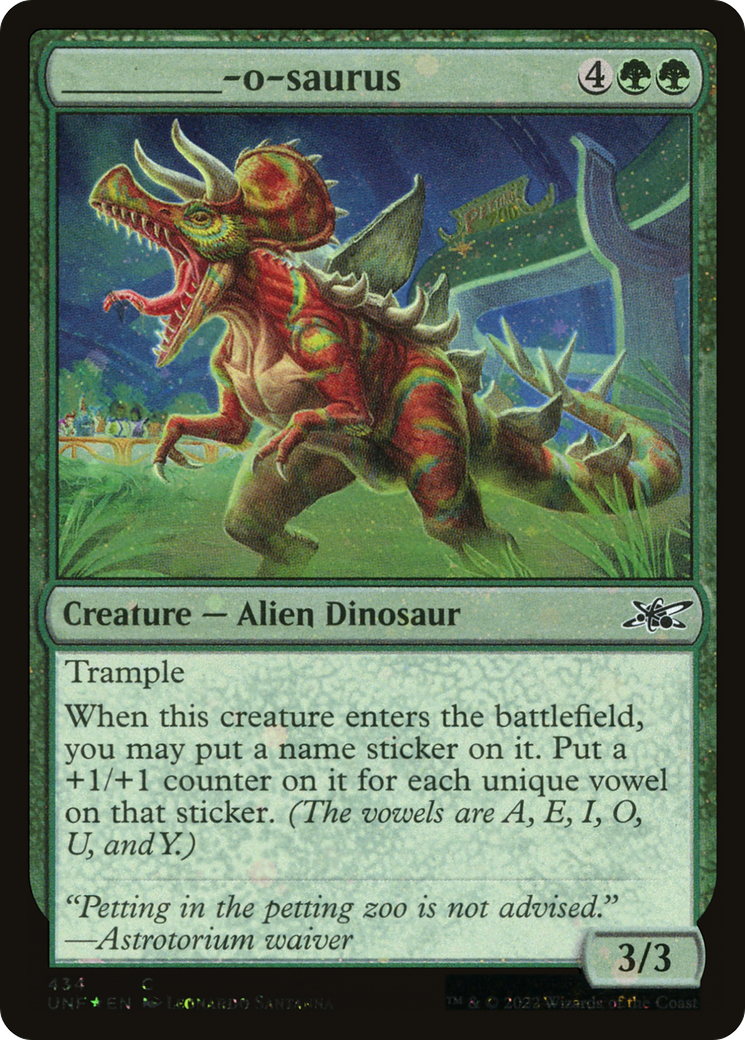 _____-o-saurus (Galaxy Foil) [Unfinity] | Grognard Games