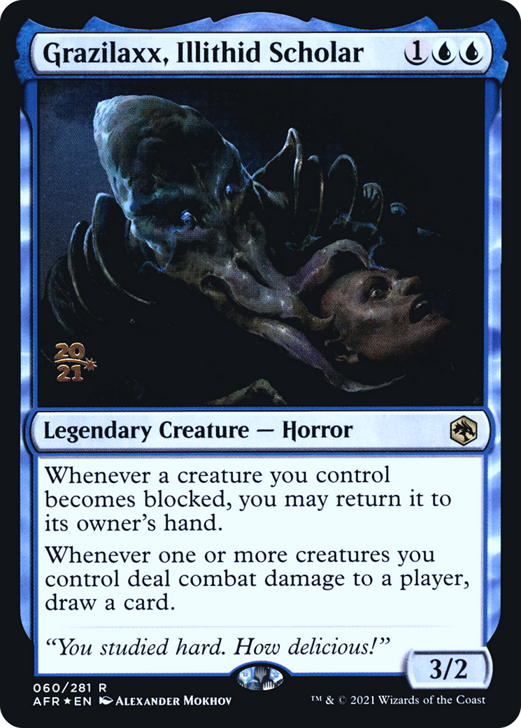 Grazilaxx, Illithid Scholar [Dungeons & Dragons: Adventures in the Forgotten Realms Prerelease Promos] | Grognard Games
