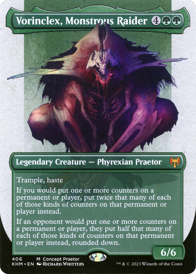 Vorinclex, Monstrous Raider (Borderless Concept Praetors) [Phyrexia: All Will Be One] | Grognard Games