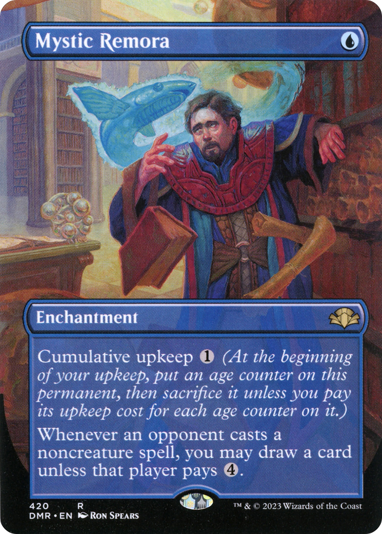 Mystic Remora (Borderless Alternate Art) [Dominaria Remastered] | Grognard Games