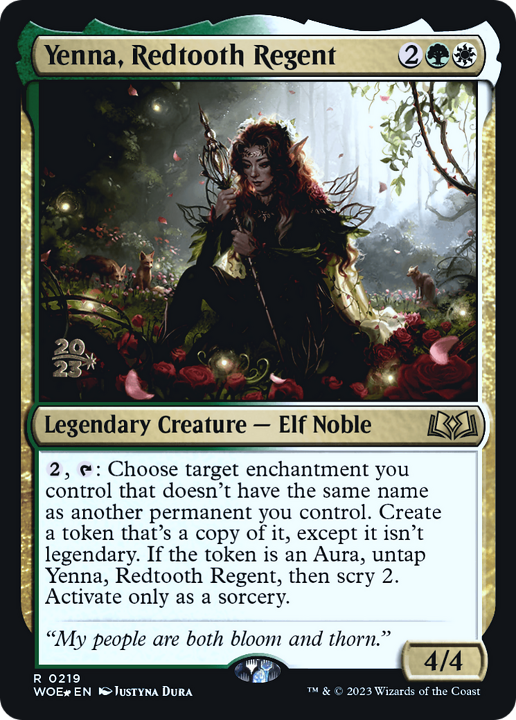 Yenna, Redtooth Regent [Wilds of Eldraine Prerelease Promos] | Grognard Games