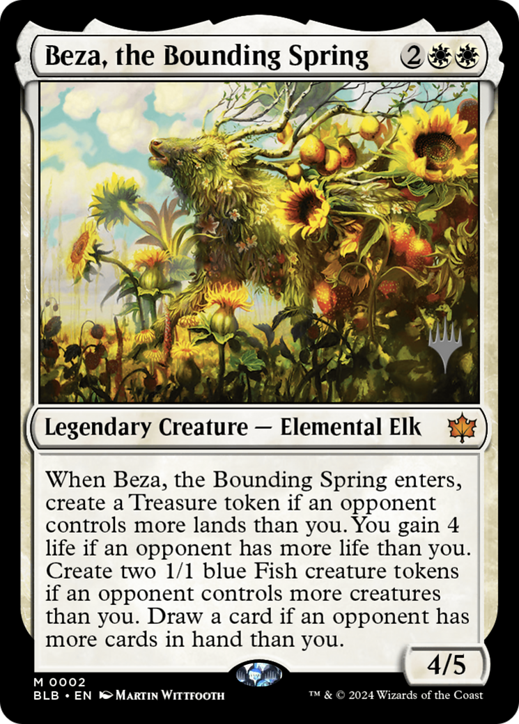 Beza, the Bounding Spring (Promo Pack) [Bloomburrow Promos] | Grognard Games