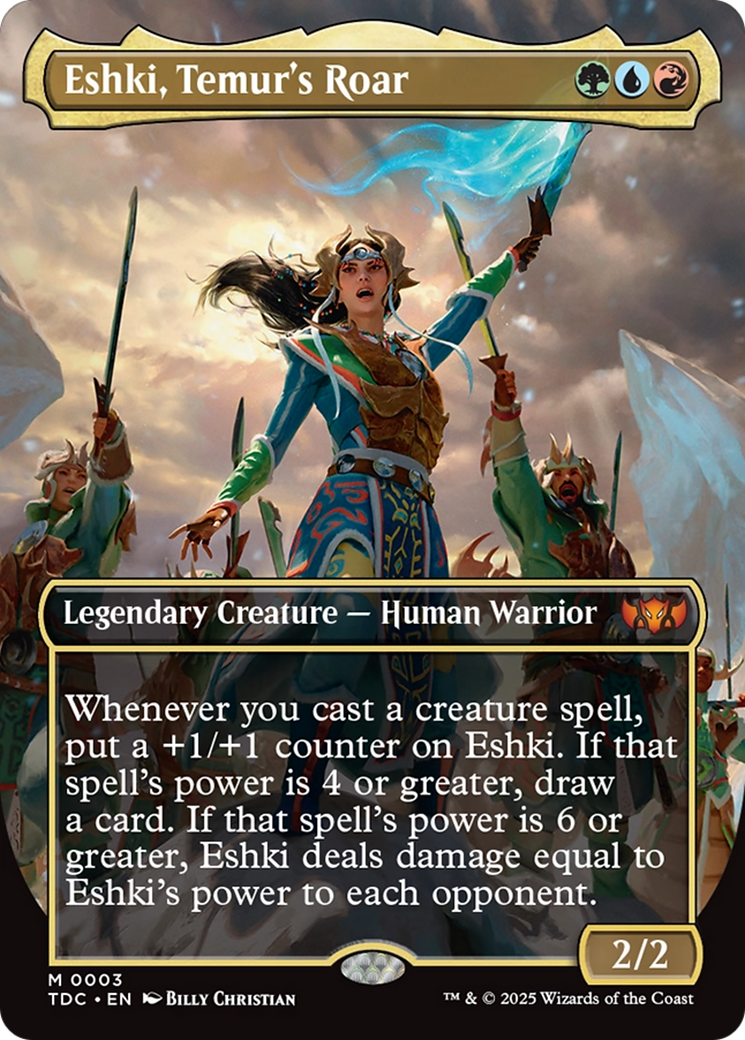Eshki, Temur's Roar (Borderless) [Tarkir: Dragonstorm Commander] | Grognard Games