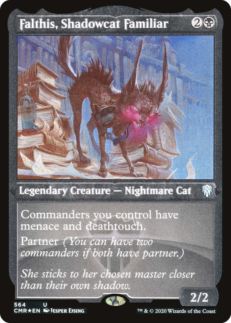 Falthis, Shadowcat Familiar (Etched) [Commander Legends] | Grognard Games