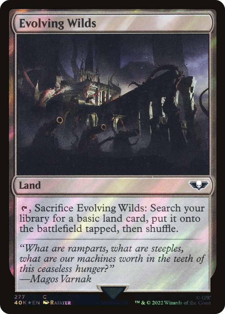 Evolving Wilds (Surge Foil) [Universes Beyond: Warhammer 40,000] | Grognard Games
