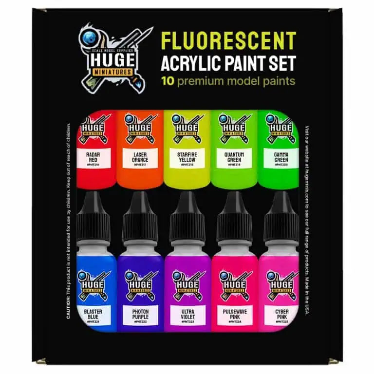 Huge Miniatures Fluorescent Paint Bundle Box | Grognard Games