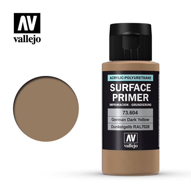 73.604 Vallejo Surface Primer German Dark Yellow 60 ml | Grognard Games