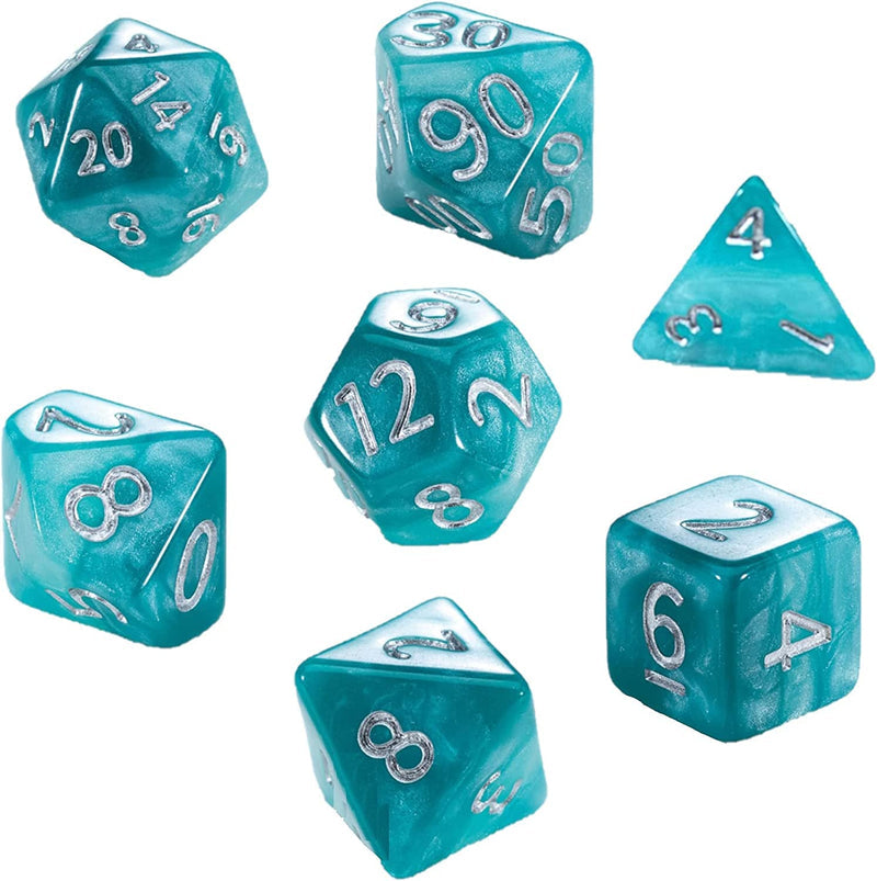 Mighty Tiny Dice: 7 Piece Set - Caribbean Tide | Grognard Games