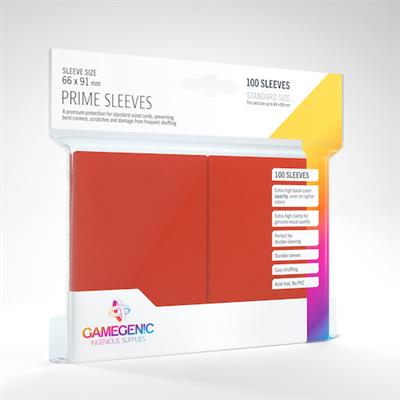 Gamegenic GG10015 Prime Sleeves Red | Grognard Games