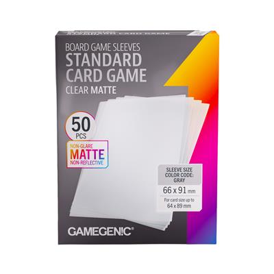 Board Game Sleeves Standard Card Game Clear Matte | Grognard Games