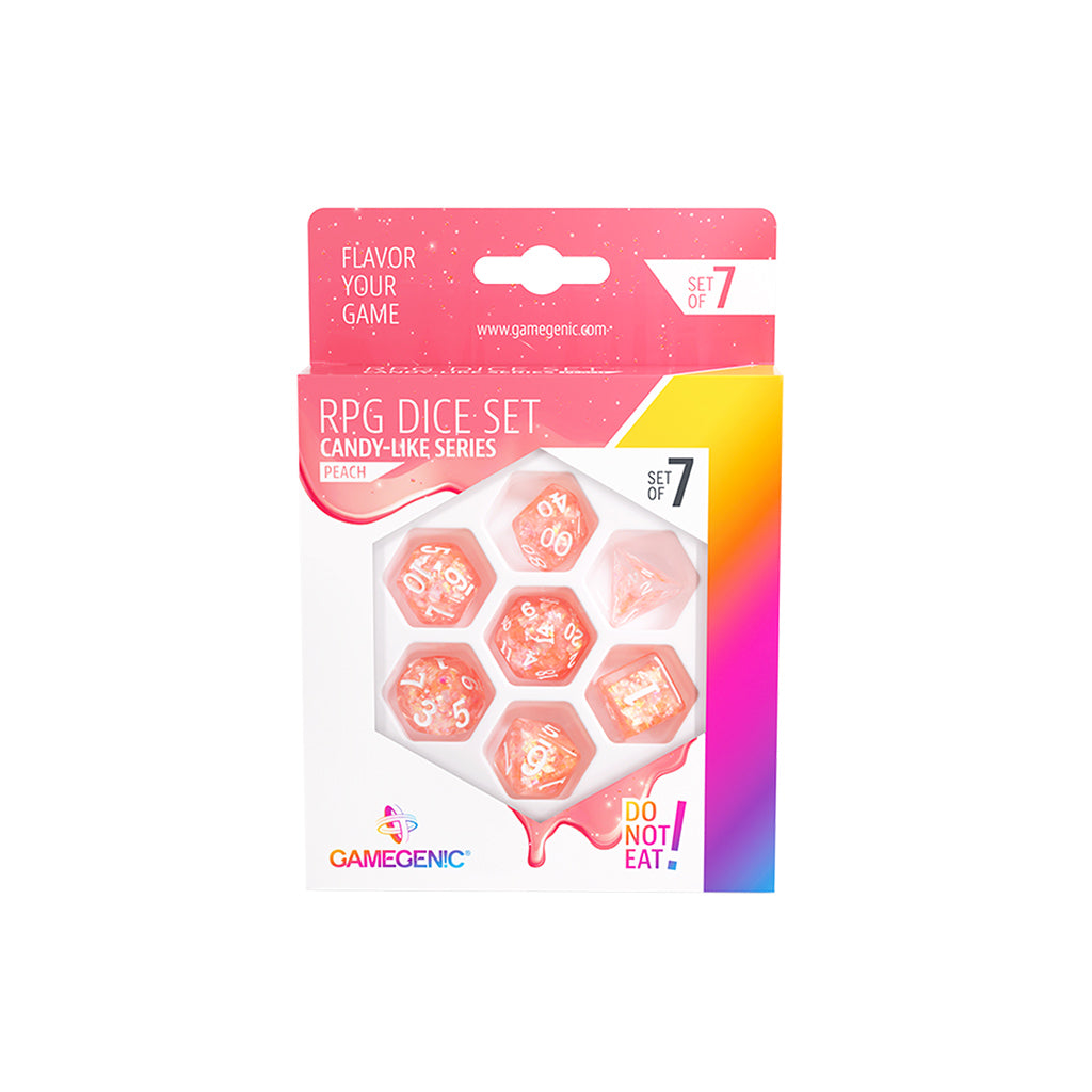 CANDY-LIKE SERIES - PEACH - RPG DICE SET (7PCS) | Grognard Games