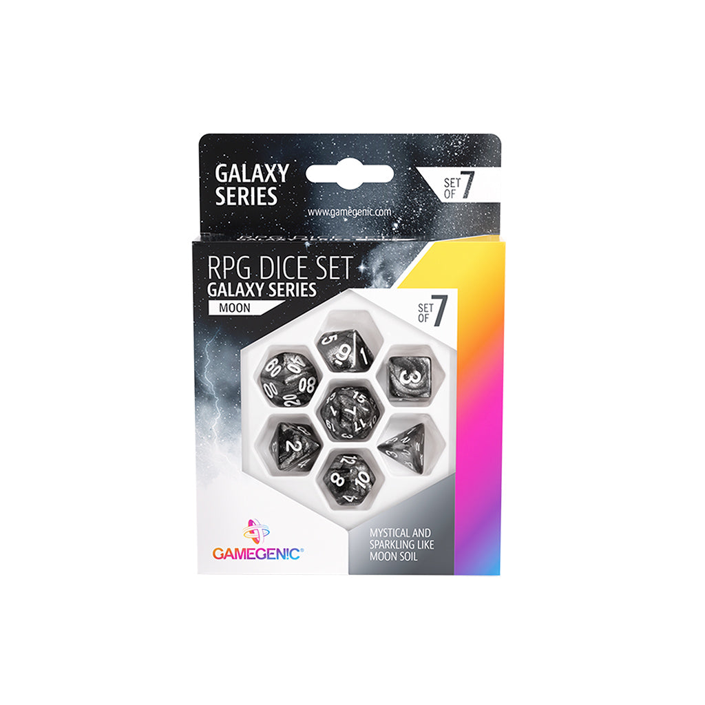 GALAXY SERIES - MOON - RPG DICE SET (7PCS) | Grognard Games