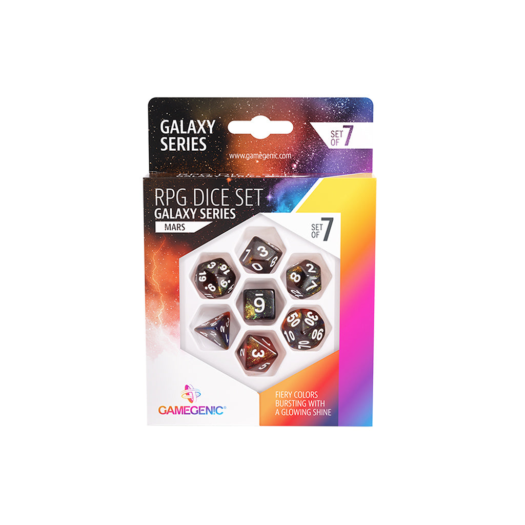 GALAXY SERIES - MARS- RPG DICE SET (7PCS) | Grognard Games