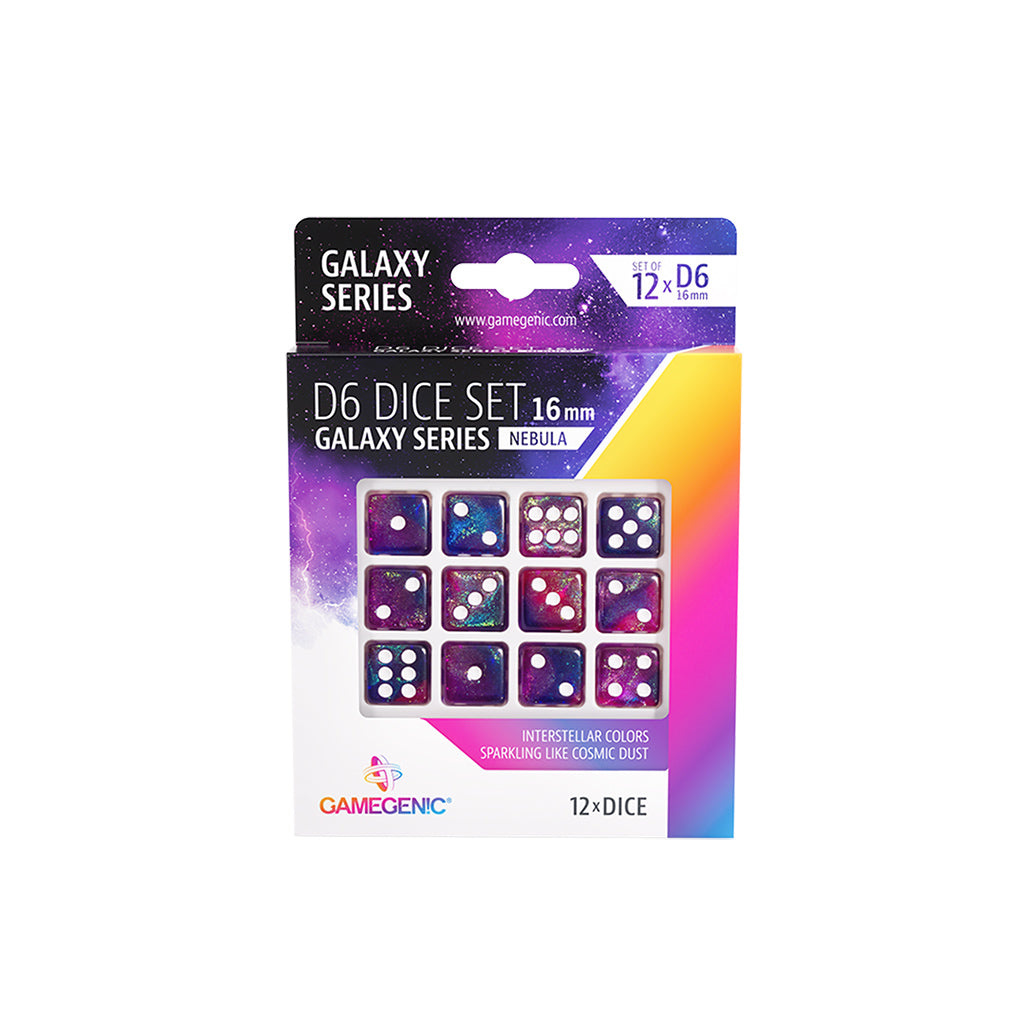 GALAXY SERIES - NEBULA - D6 DICE SET 16 MM (12 PCS) | Grognard Games